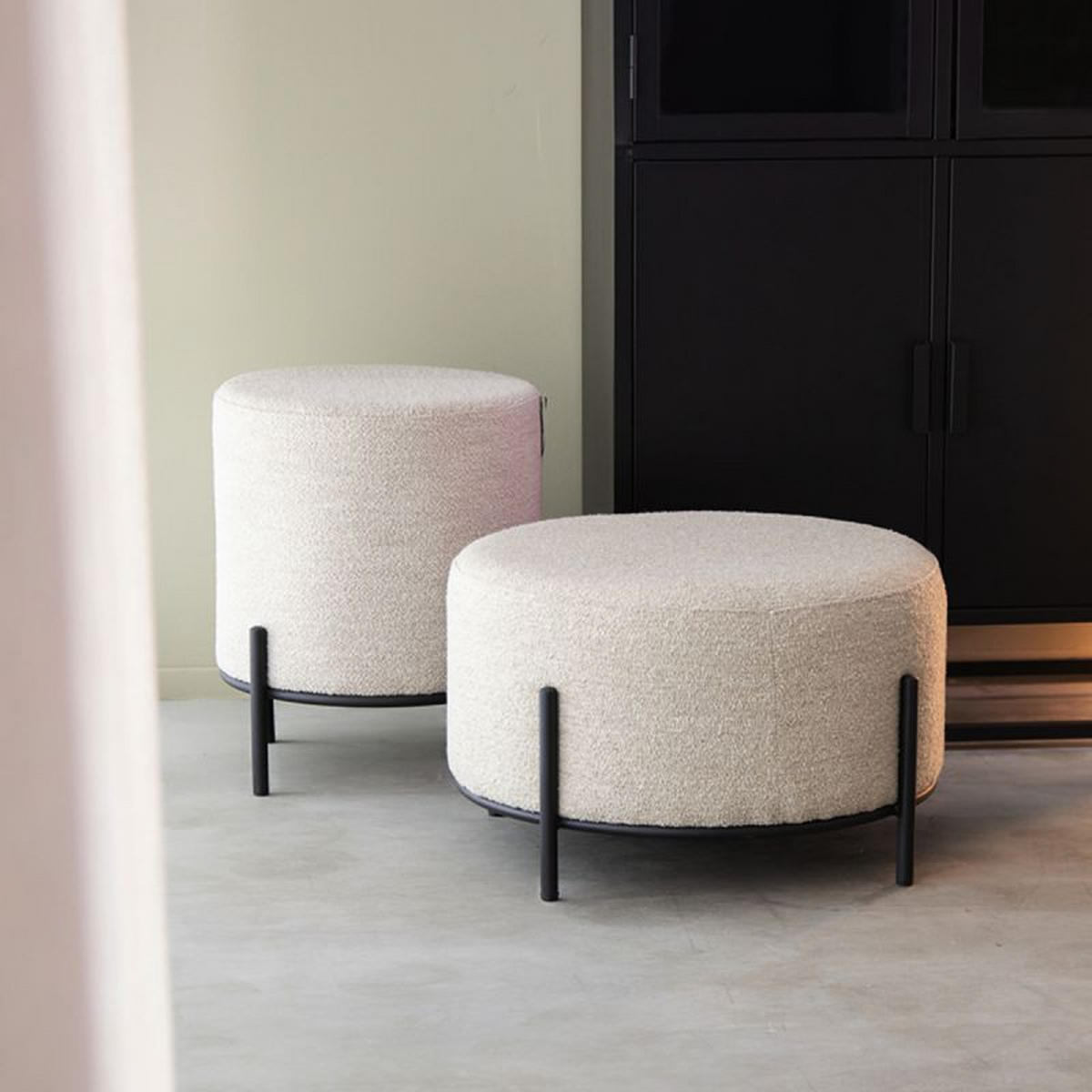 POUF Troy Natur 46/46/41 cm - Naturfarben, Textil (46/41/46cm) - LABEL51