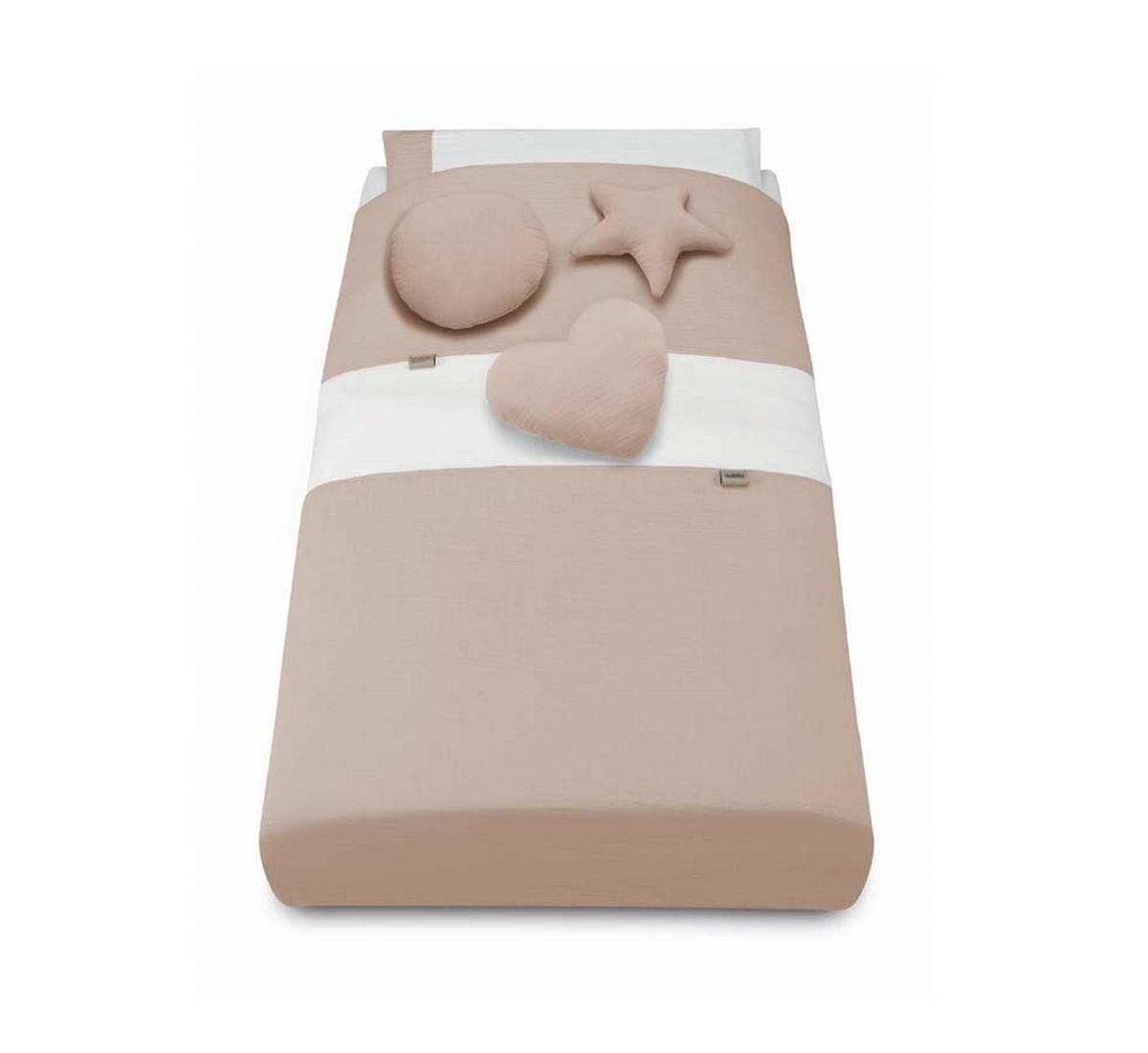 BABY-BETTWÄSCHENSET Musselin 4-teilig Piumone - Beige, Kunststoff (3/67cm) - Cam il Mondo del Bambino S.p.A.