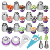 SPRITZBEUTEL-SET mit 27 Tüllen - Multicolor, Metall (3.5/3/4cm)