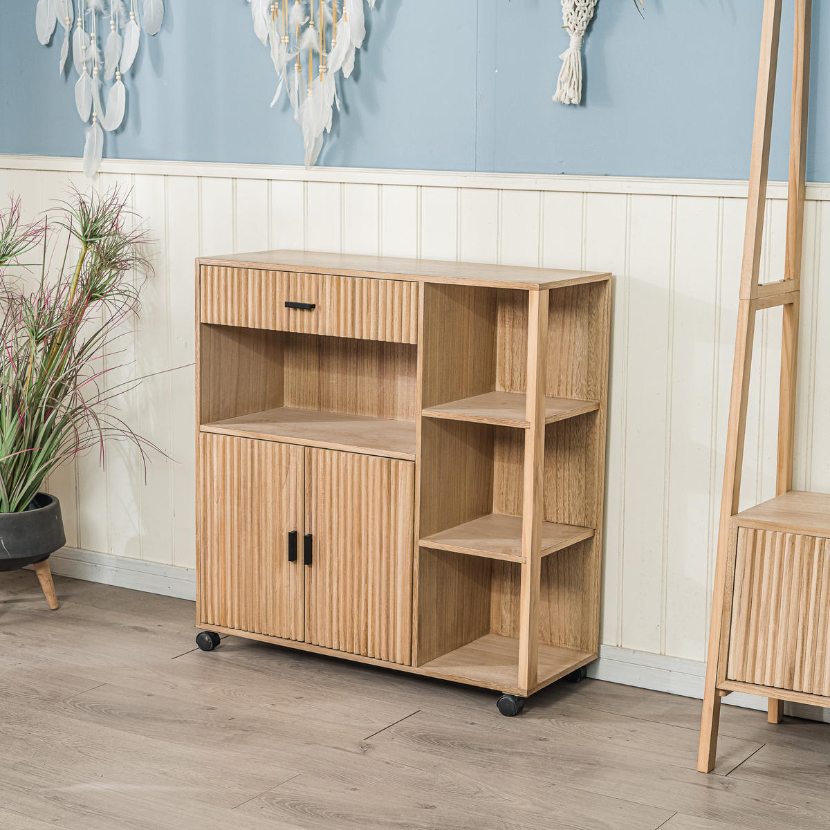 SERVIERWAGEN Holz Braun - Braun, Holz (78/79/28cm) - Nordlys