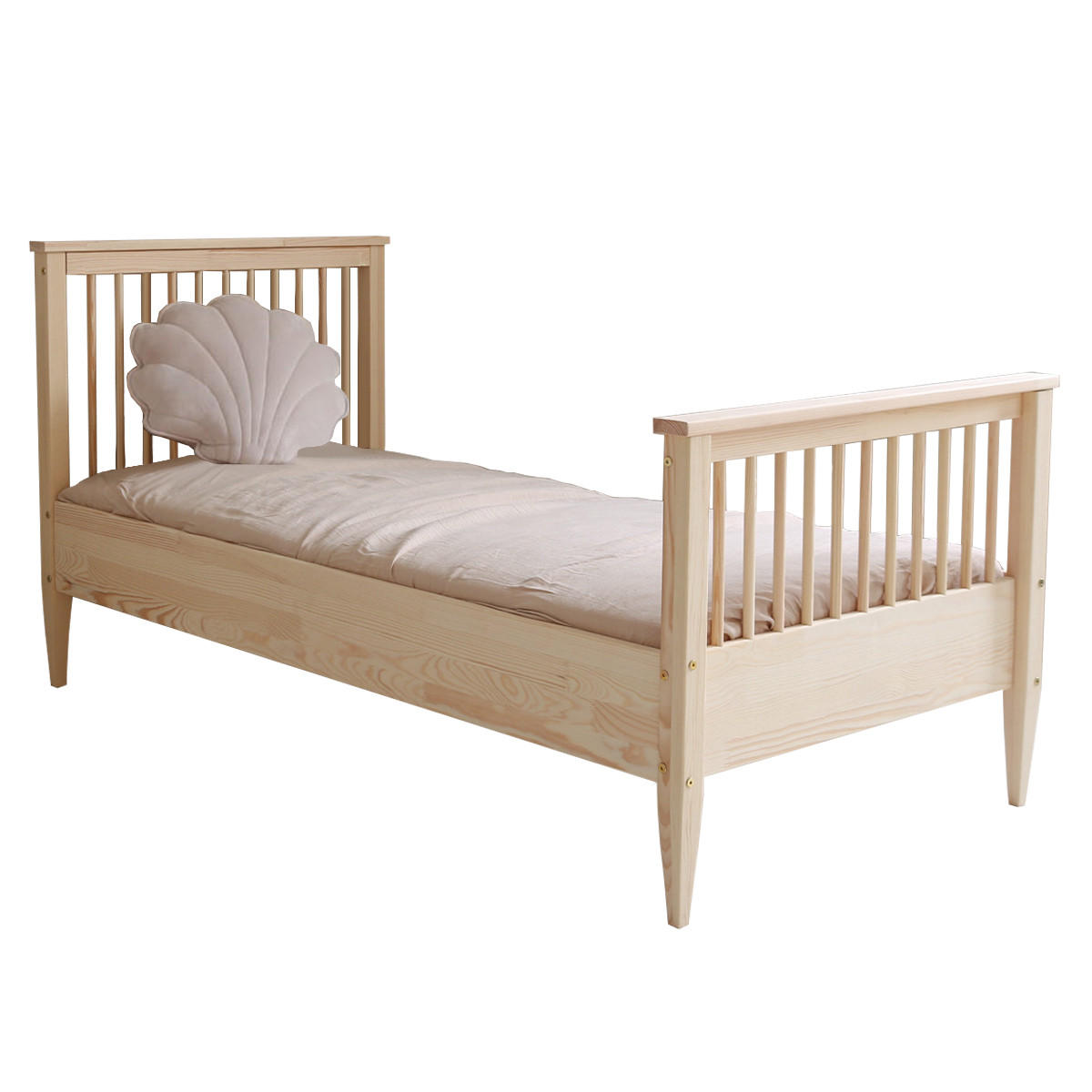 POSTEL 90/190 Daphné Přírodní dřevo - hnědá, dřevo (90/190cm) - Petits-meubles