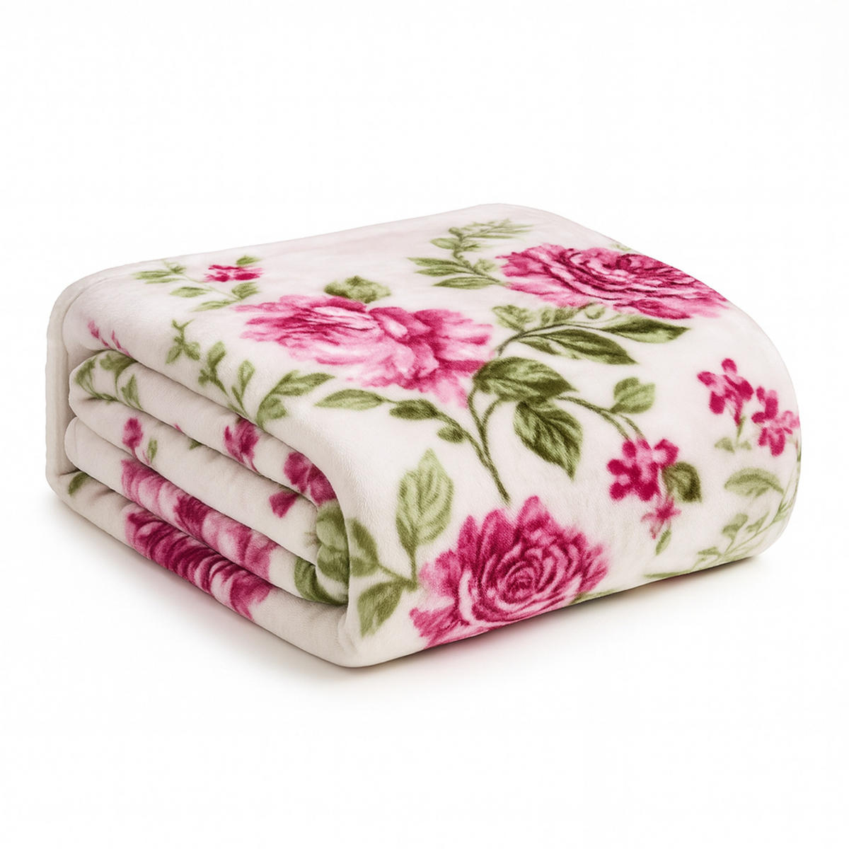 KUSCHELDECKE XXL 240x200 cm Rosen-Motiv Beige - Beige, Textil (200/240cm) - Bestlivings