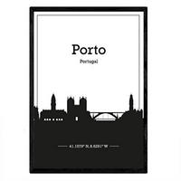 POSTER Porto Skyline A3 Rahmenlos - Klar, Papier (29.7/5/42cm) - Nacnic