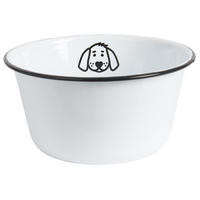 HUNDENAPF Weiß Emaille Ø22 cm - Weiß, Metall (22cm) - IB Laursen