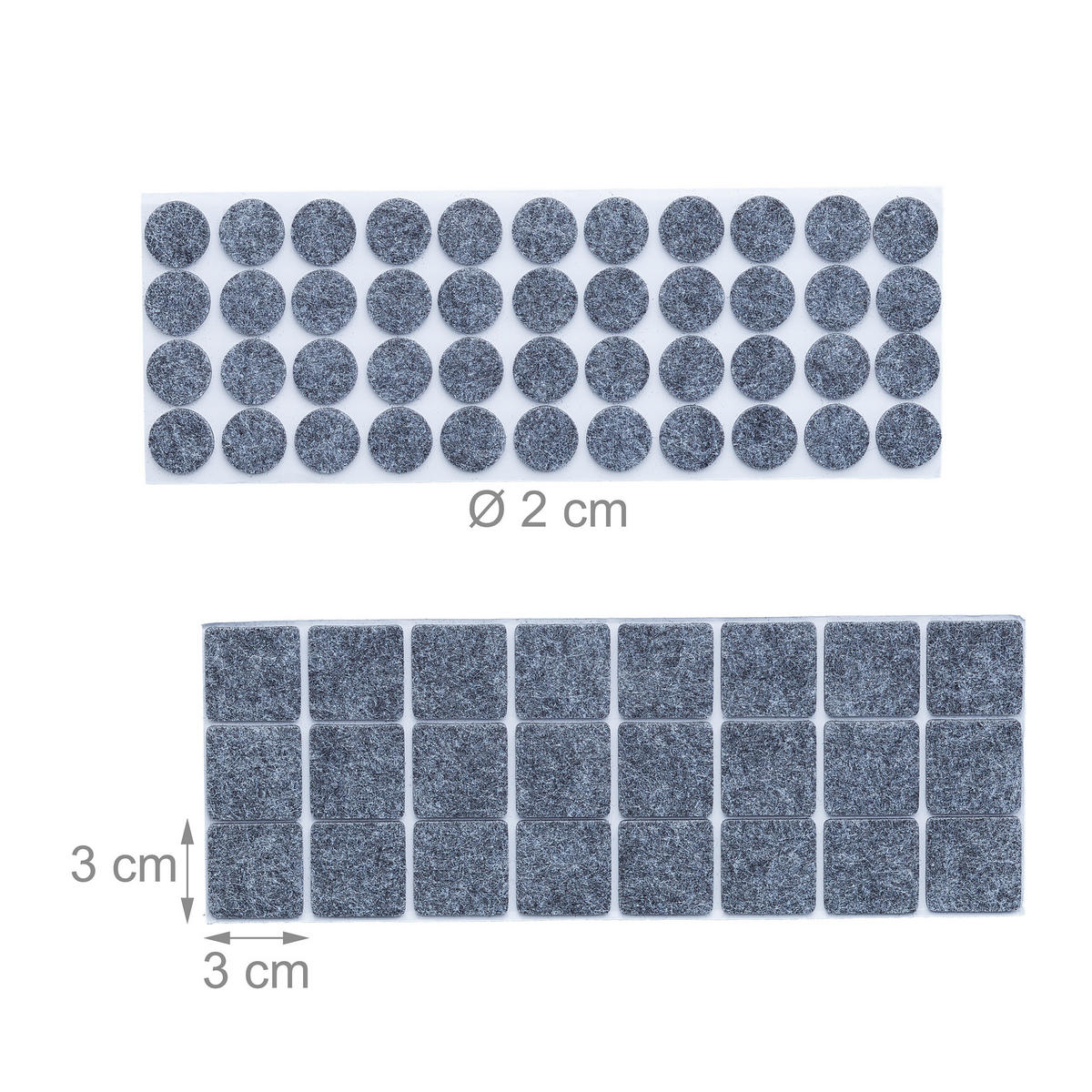 180XFILZGLEITER - Grau, Textil (3/3cm) - Relaxdays