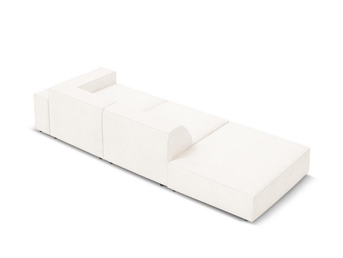 LINKES-SOFA Jodie aus Boucle beige 3 Sitzplätze - Beige, Textil (102/70/262cm) - Micadoni
