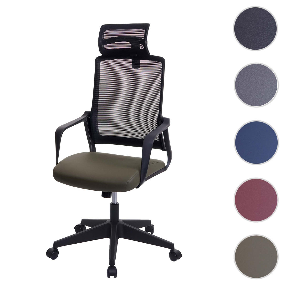 BÜROSTUHL Grün - Grün, Textil (64/128/66cm) - MCW