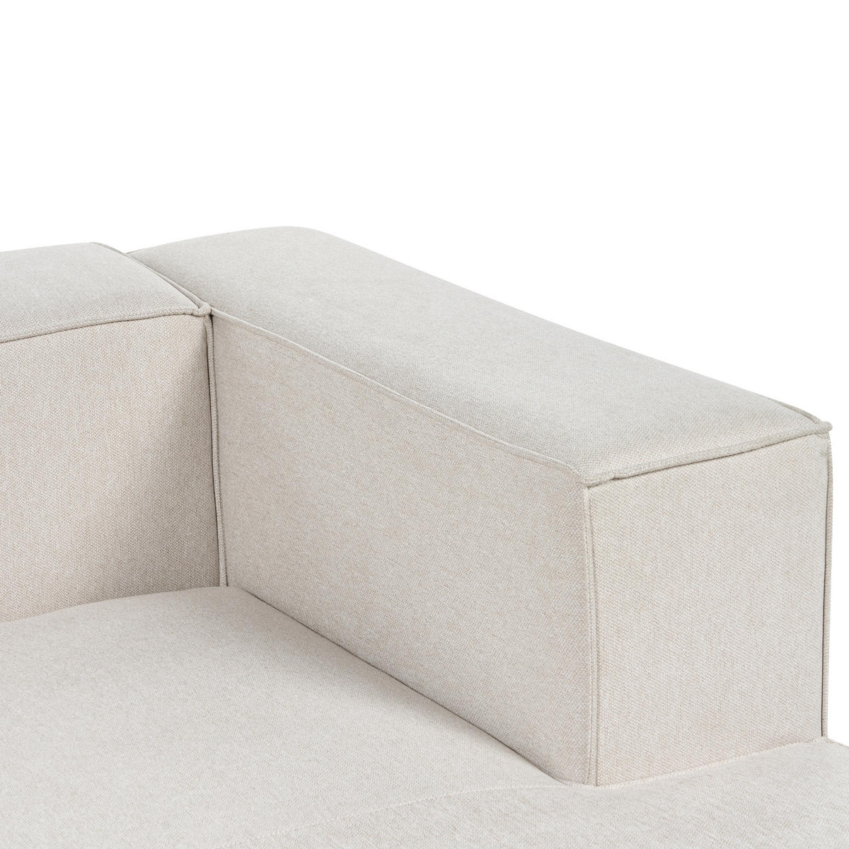 3-SITZER-ECKSOFA hellbeige rechtsseitig Vernon - Beige, Textil (330/178cm) - Beliani