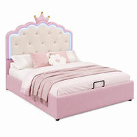 POLSTERBETT mit Bettkasten und Lattenrost 140x200 cm PU Pink - Pink, Metall (140/200cm) - Meubliv