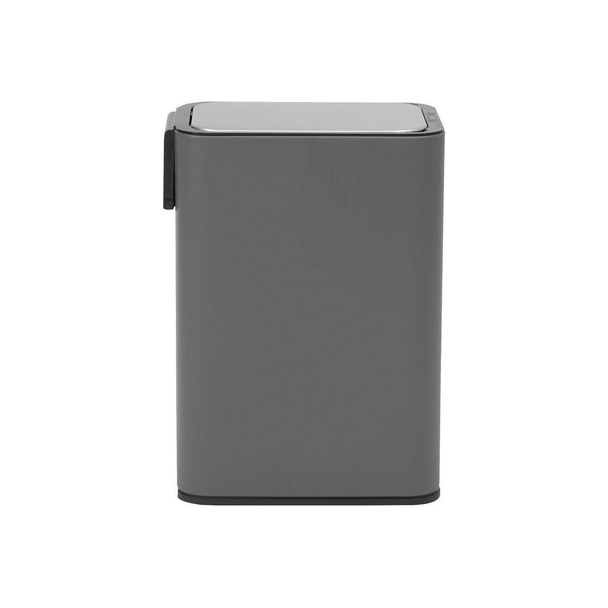 SENSORMÜLLEIMER SE13L - Grau, Metall (21/40/29cm) - SVITA