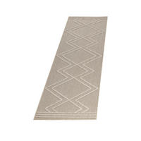 TEPPICH Outdoor Flachgewebe Boho-Muster Polypropylen Küche Beige Läufer 80x250 - Beige, Textil (80/250cm) - KADIMA DESIGN