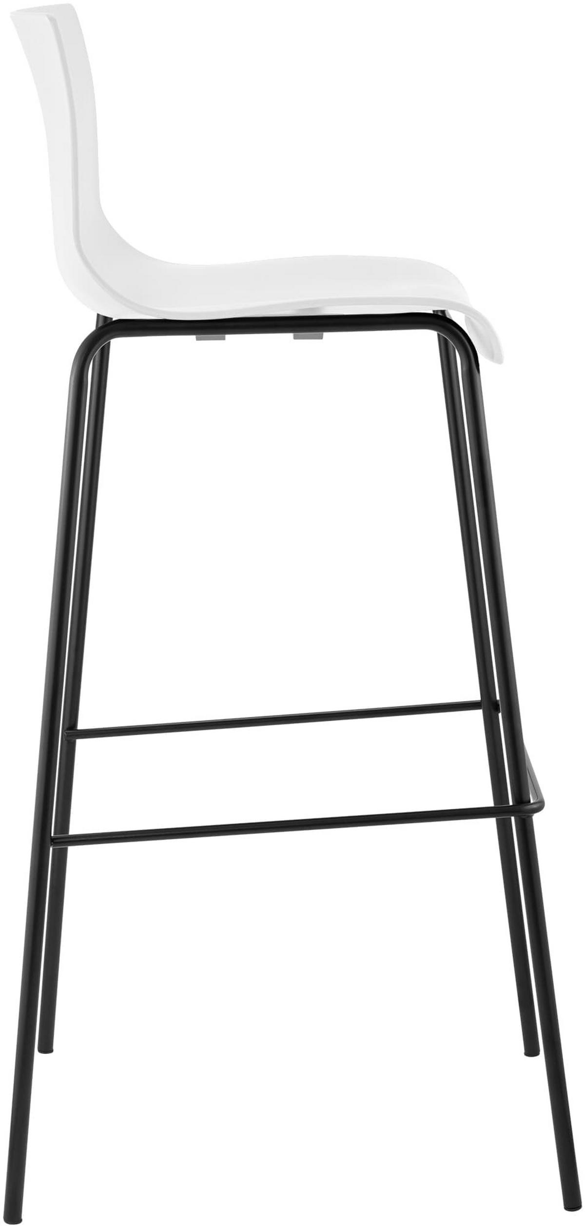 BARHOCKER 2er Set Tenar Kunststoff Weiß Schwarz - Weiß, Kunststoff (43/100/48cm) - DELUKE