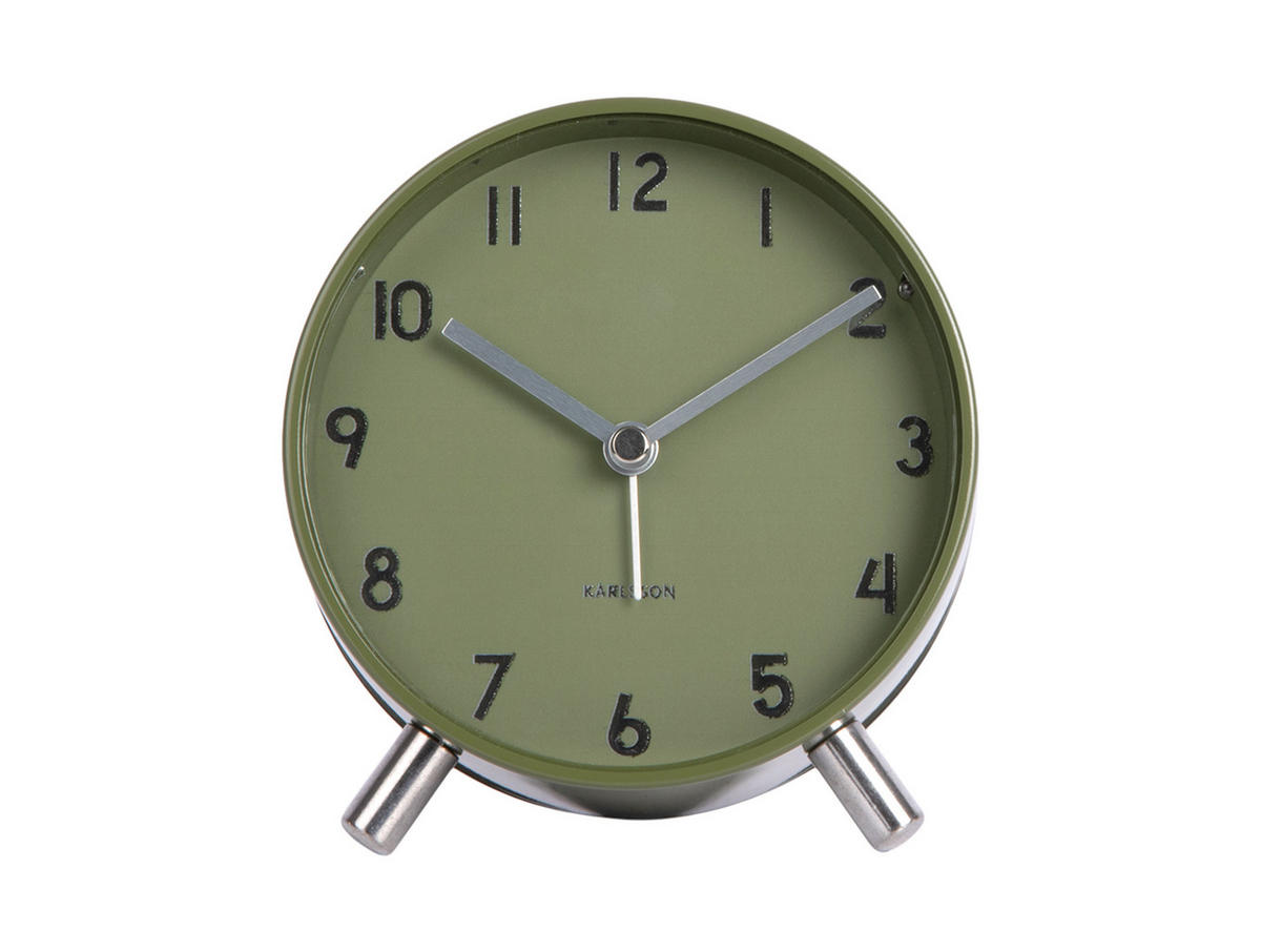 WECKER Cadiz Elan - Grün - 12/11 cm - Grün, Metall (12/11/12cm) - Karlsson