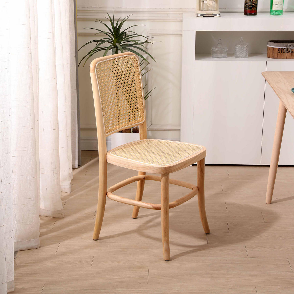 STUHL 2er-Set Rattan Braun - Braun, Holz (44/90/46cm) - Nordlys