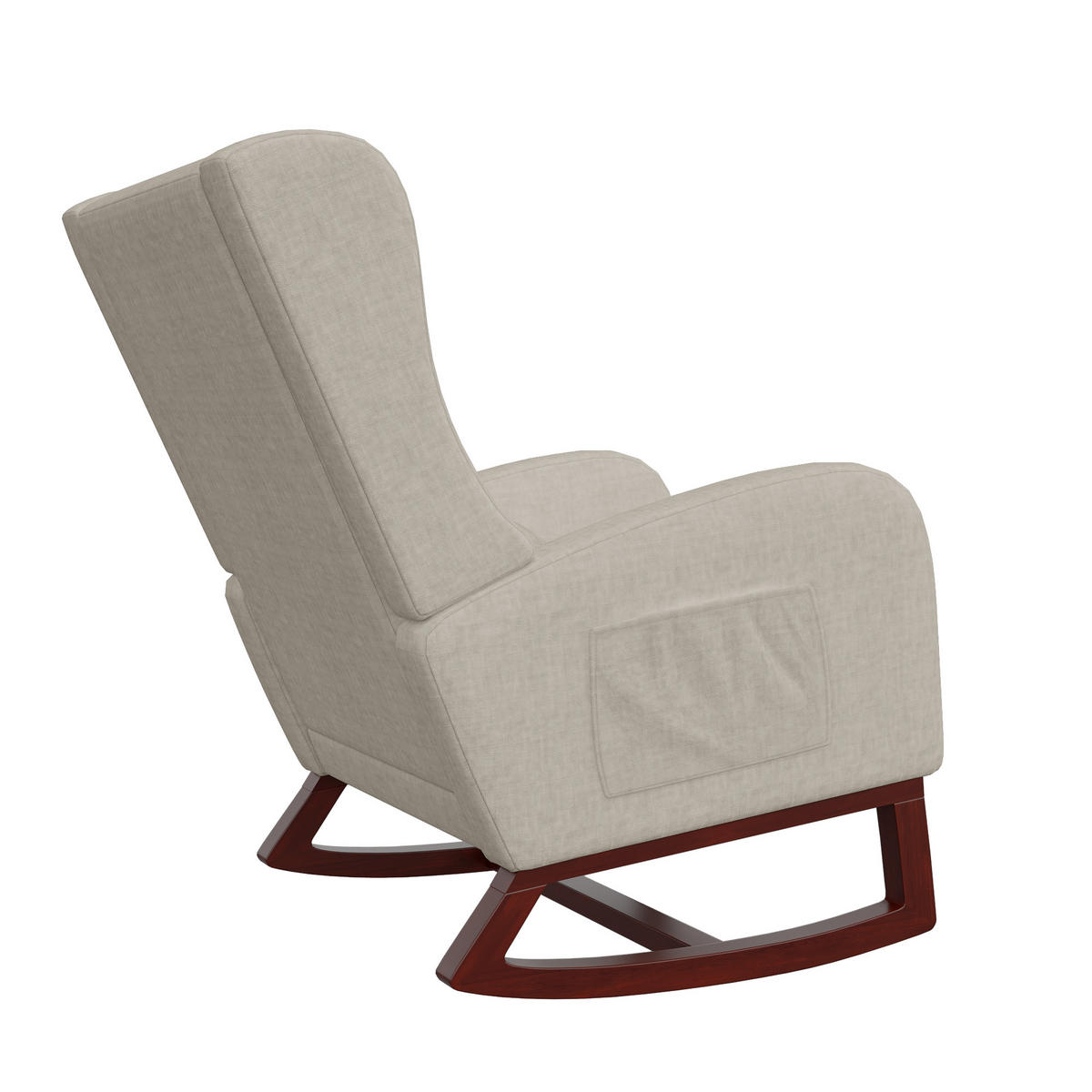 SCHAUKELSTUHL aus Beinauflage, Beige - Beige, Holz (67/99/64cm)