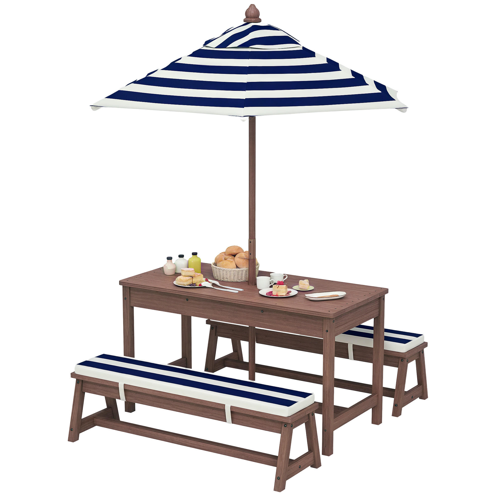 KINDERSITZGRUPPE DE-17530 Marineblau/Weiß gestreift - Blau, Holzwerkstoff (44/50/89cm) - ComfortXL