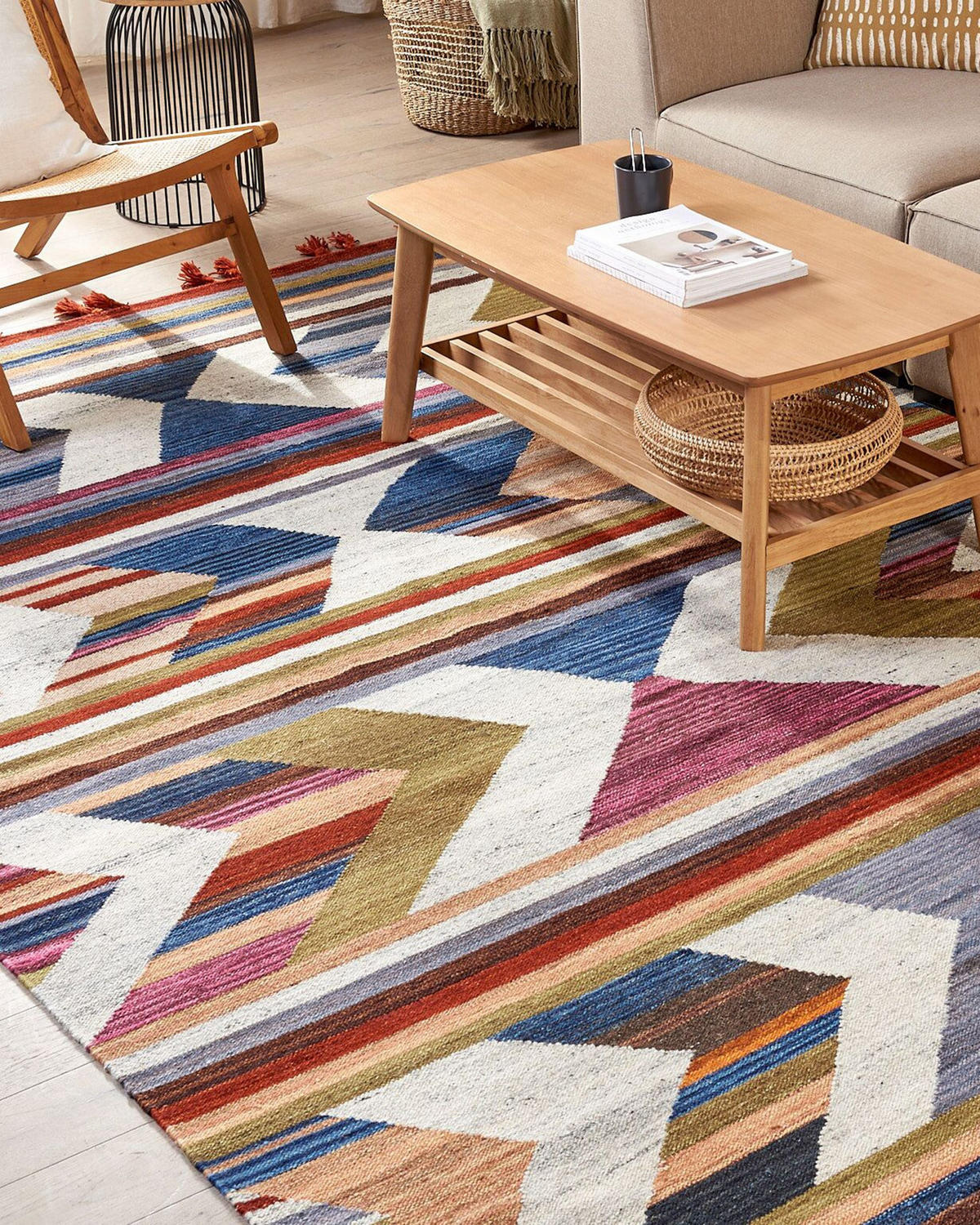 KELIM-TEPPICH Mrgashat 300/200 cm - Multicolor, Textil (200/300cm) - Beliani
