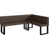 ECKBANK ERIC_U - Braun, Leder (142/196cm) - Meblini