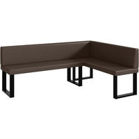ECKBANK ERIC_U - Braun, Leder (142/196cm) - Meblini