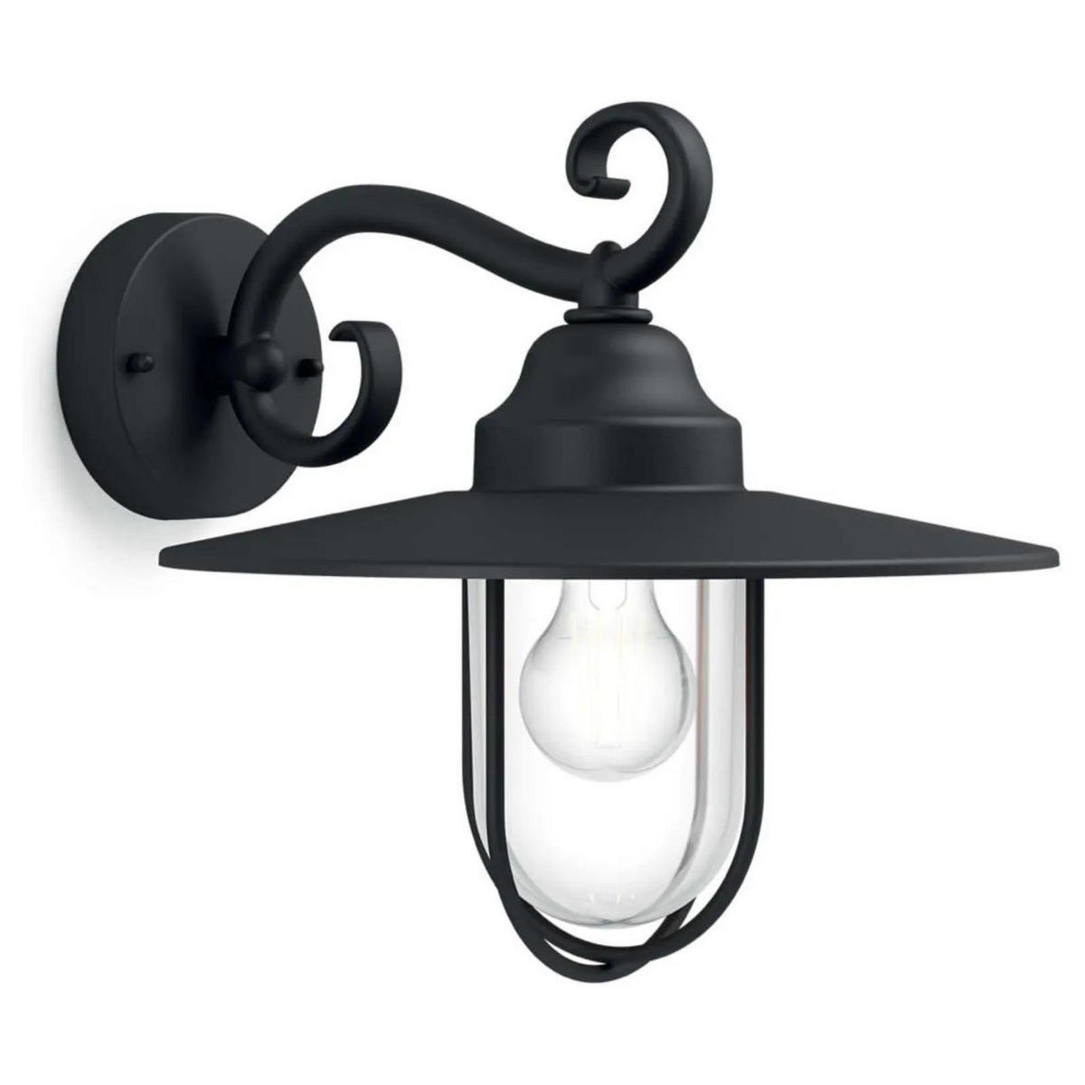 WAND- & DECKENLEUCHTE Pasture Schwarz - Schwarz, Metall (30/30.3/35.5cm) - Philips