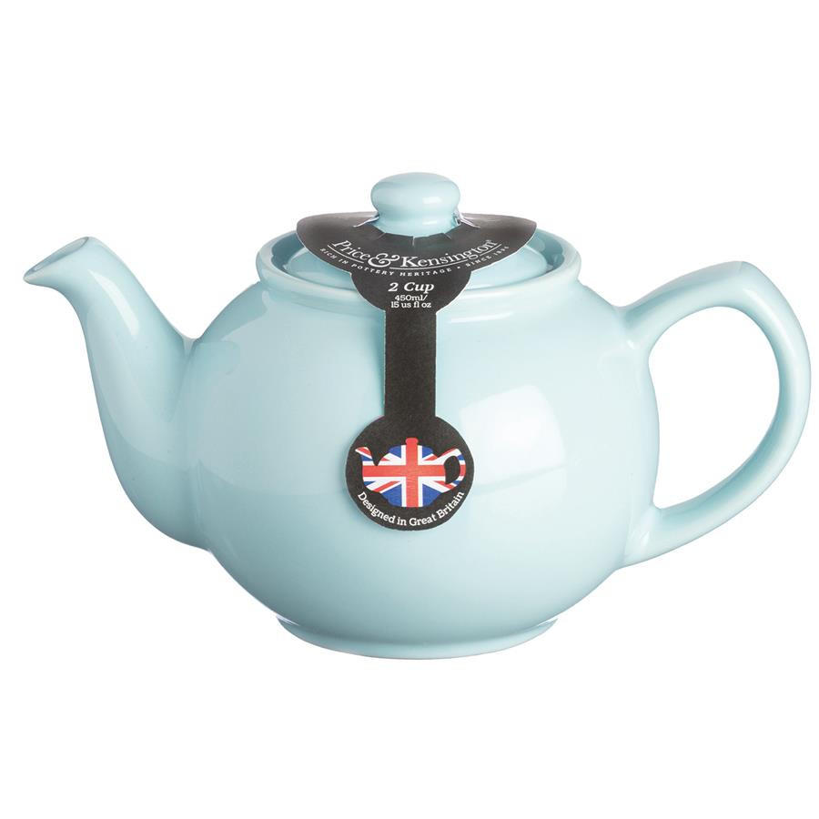 TEEKANNE 450 ml Steingut pastell blau, für 2 Tassen - Blau, Keramik (0.36L) - Price & Kensington