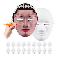 MASKE 20er-Set - Weiß, Wellpappe (18.5/24/8cm) - Relaxdays