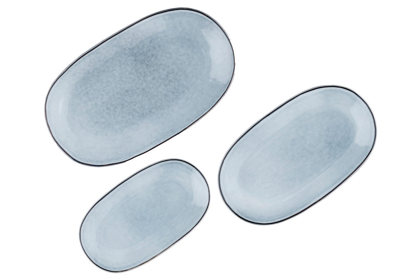 SERVIERPLATTEN Cloud - 3er-Set - Sturmgrau - Grau, Keramik (1/1/1cm) - Björn