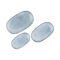SERVIERPLATTEN Cloud - 3er-Set - Sturmgrau - Grau, Keramik (1/1/1cm) - Björn