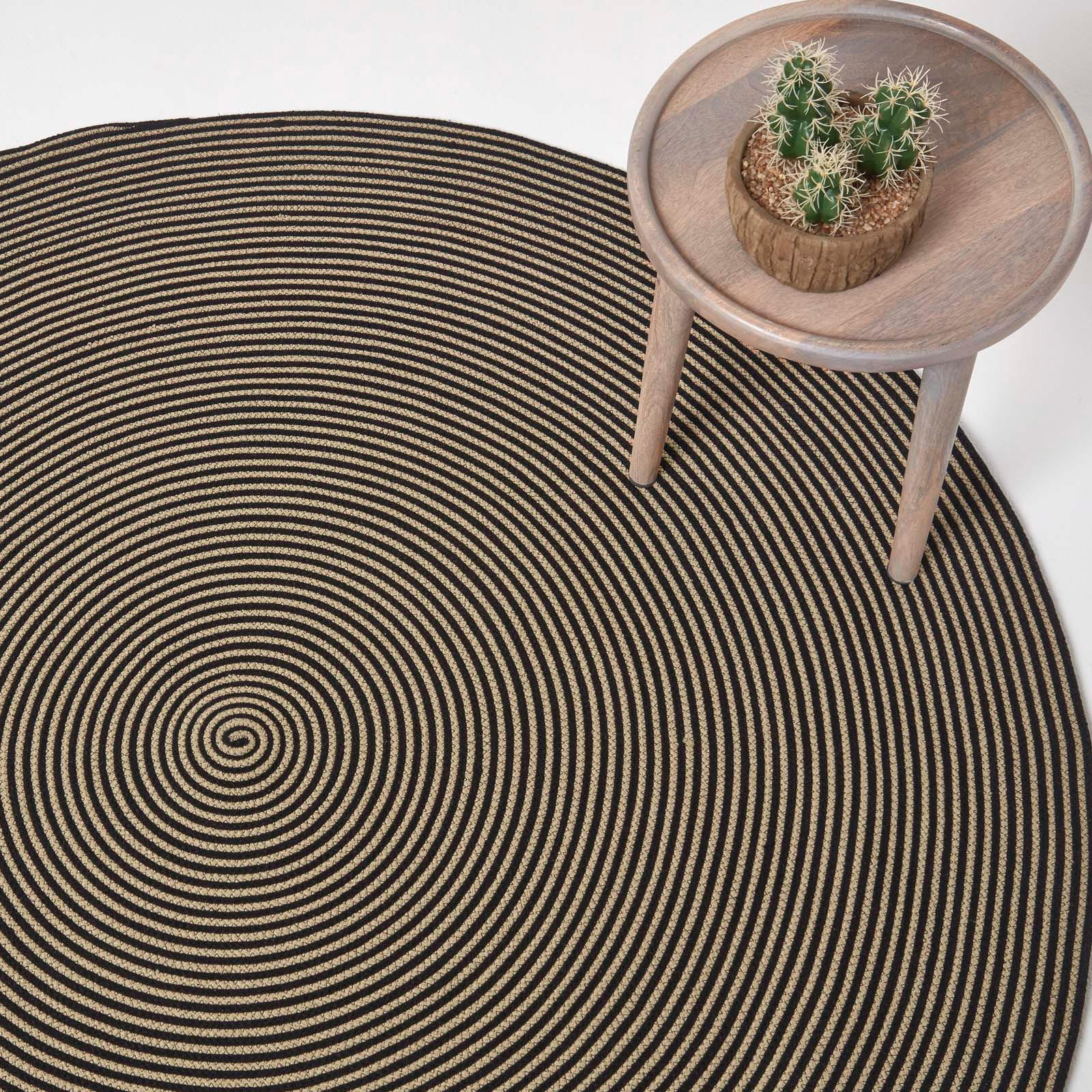 TEPPICH Spirale geflochten rund 200 cm - Braun, Textil (200/200cm) - Homescapes