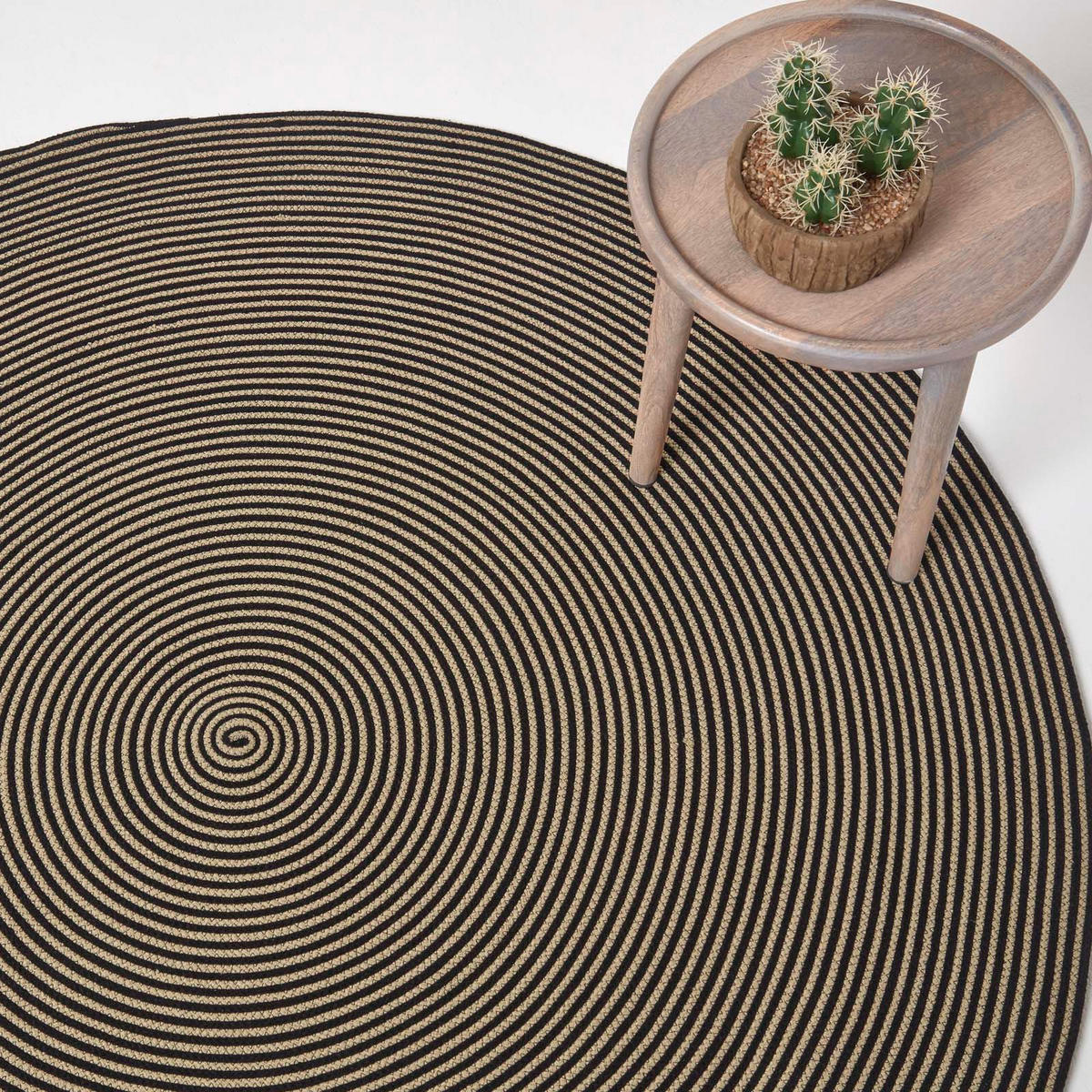 TEPPICH Spirale geflochten rund 150 cm - Braun, Textil (150/150cm) - Homescapes
