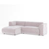 ECKSOFA Melani Lila Samtstoff - Flieder/Schwarz, Holz/Holzwerkstoff (253/153cm) - Maison de Reve