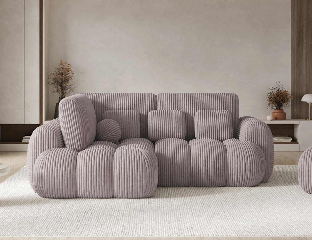 ECKSOFA COZION L-Form mit Schlaffunktion & Bettkasten – Modernes 3-Sitzer Sofa, HR-Kaltschaum, Wellenfederung, 267 × 165 cm - Hellgrau/Schwarz, Kunststoff (165/267cm) - Wohnideebilder