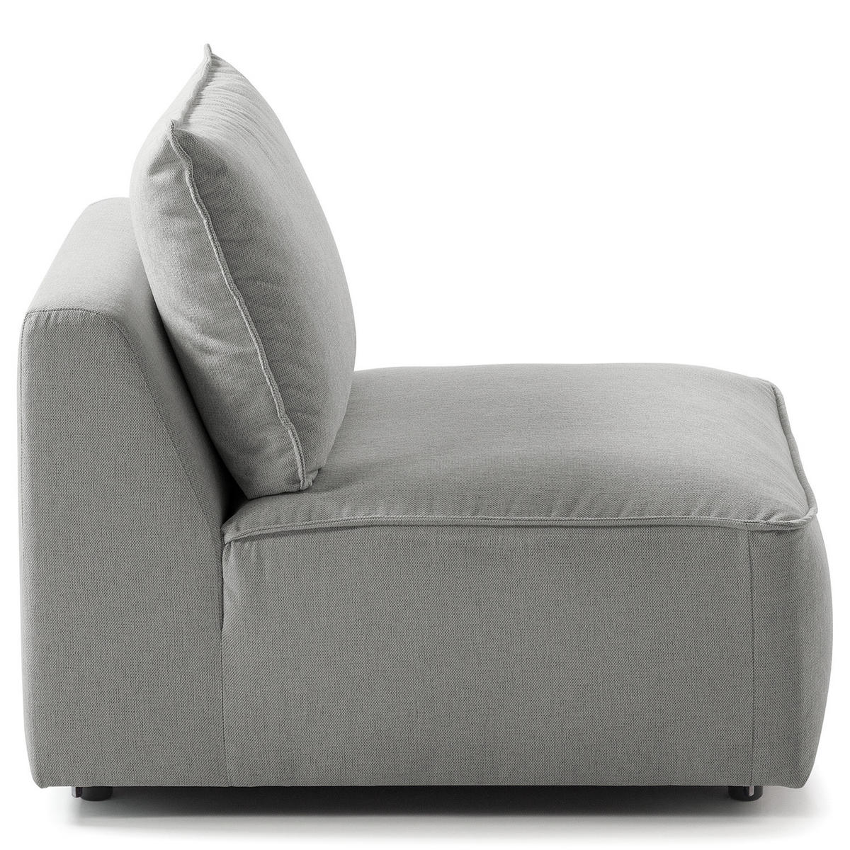 MODULSESSEL - Hellgrau, Textil (80/82/99cm) - home24