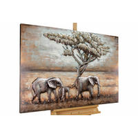 METALLBILD Beige 100/70 cm - Beige/Braun, Metall (6.31/70cm) - KUNSTLOFT