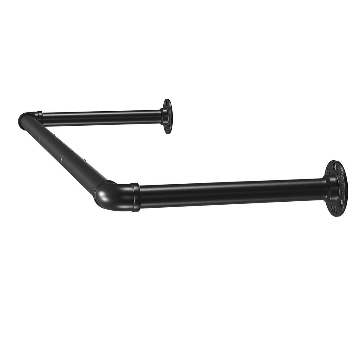 KLEIDERSTANGE 2ER-SET - Schwarz, Metall (92cm) - Hansiro