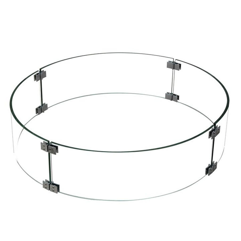 GLASUMRANDUNG für Feuerstelle Vesuv, Dukono, Ubinas, Manchester, Tuscany und Roca - Klar, Glas (48/19/24cm) - Elementi