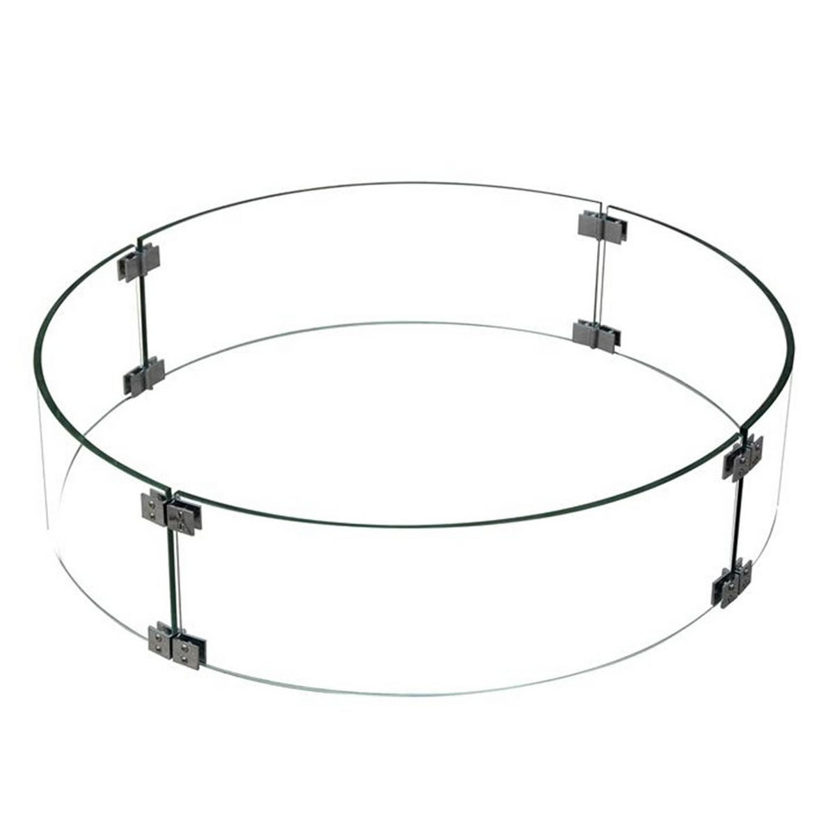 GLASUMRANDUNG für Feuerstelle Vesuv, Dukono, Ubinas, Manchester, Tuscany und Roca - Klar, Glas (48/19/24cm) - Elementi