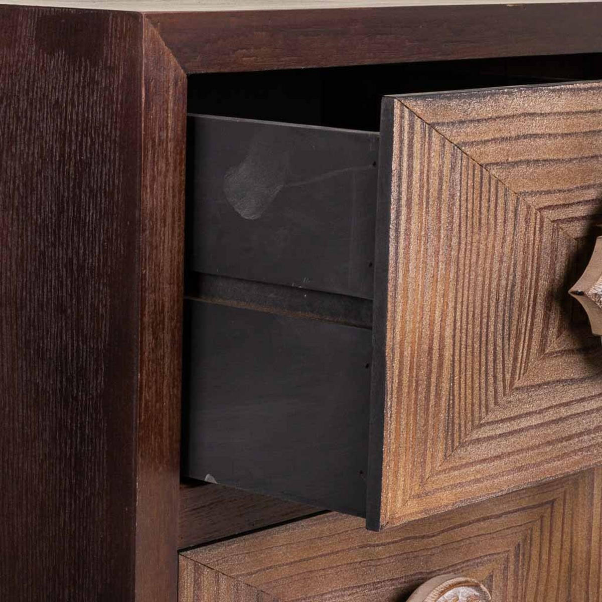 KOMMODE aus Holz, braun, 45x40x110cm - Multicolor, Holz (45/40/110cm) - Wanderlust