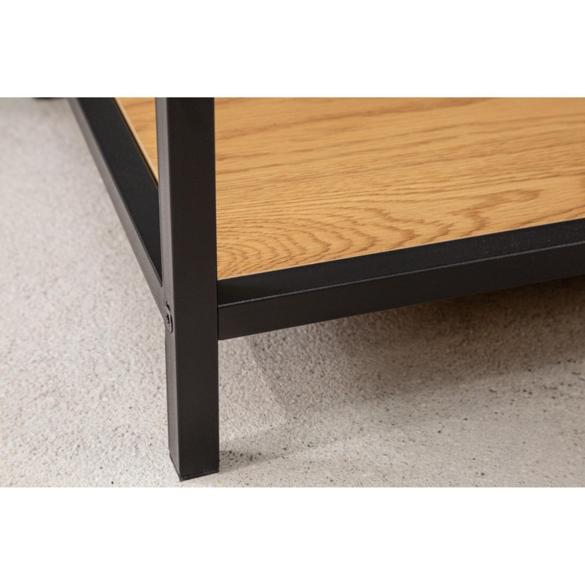 BÜCHERREGAL SLIM LINE Wildeiche 185cm - Schwarz/Braun, Holz/Metall (114/185/35cm) - riess-ambiente