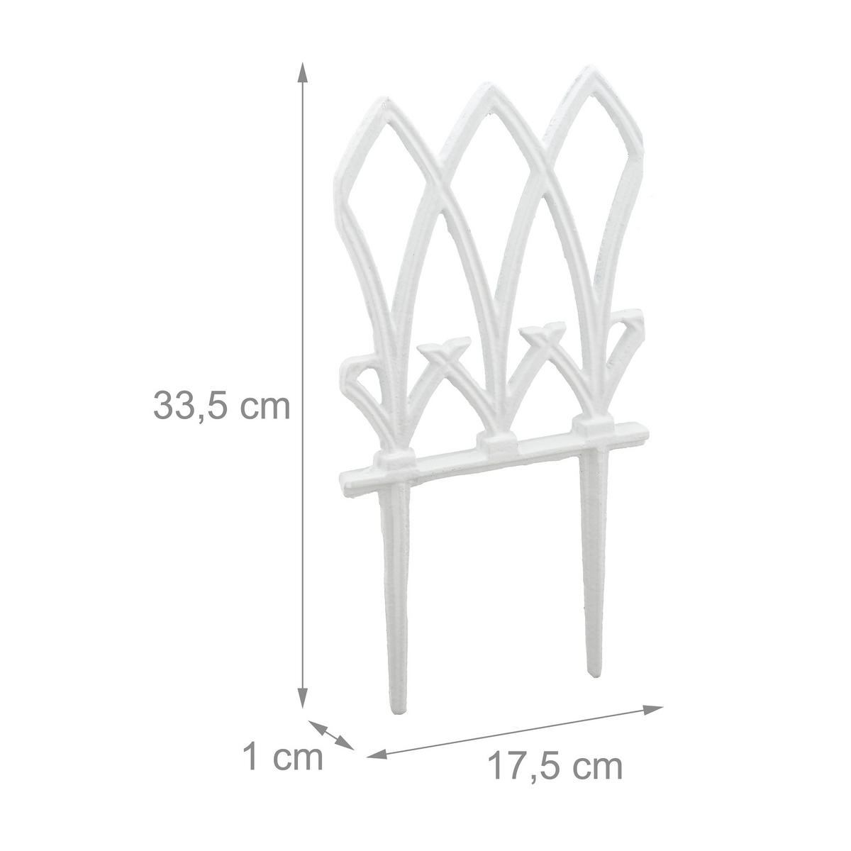 2XBEETZAUN - Weiß, Metall (17.5/33.5/1cm) - Relaxdays