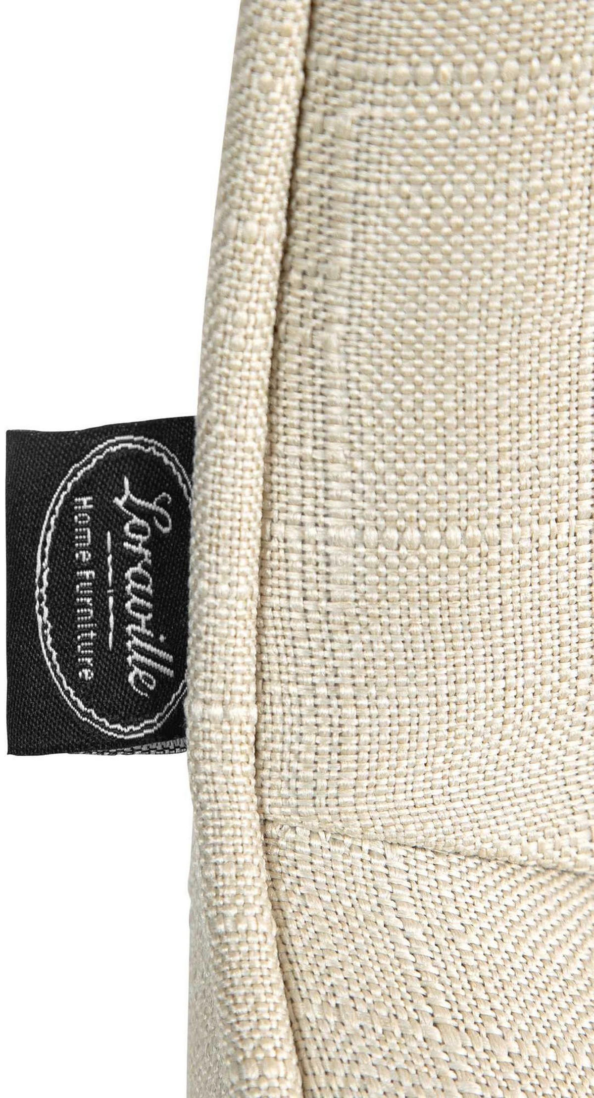 BARHOCKER 2er Set Stoff creme - Chromfarben/Creme, Textil/Metall (49/85/51cm) - CLP