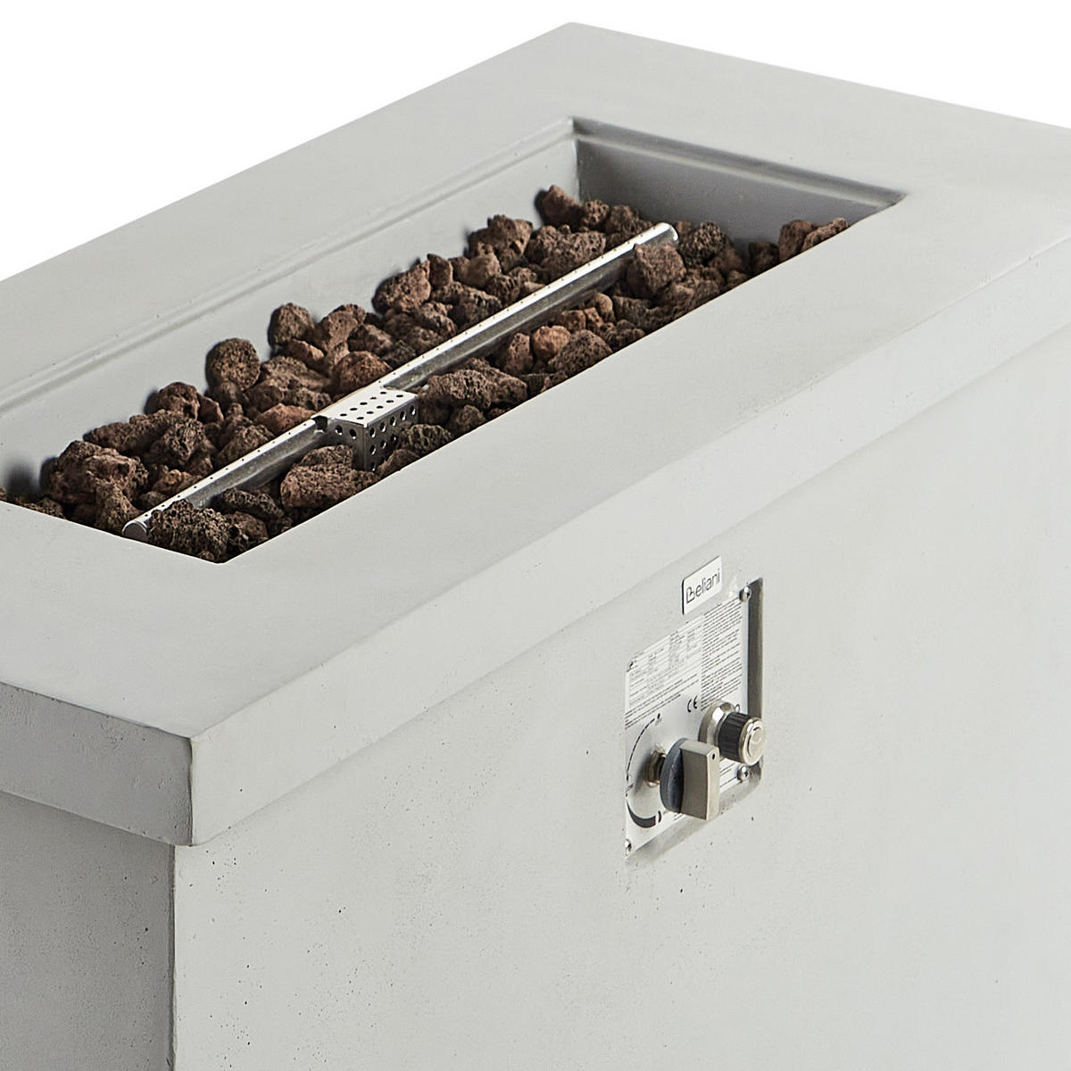 FEUERSTELLE Grau Ambrim - Grau, Stein (108/62/51cm) - Beliani