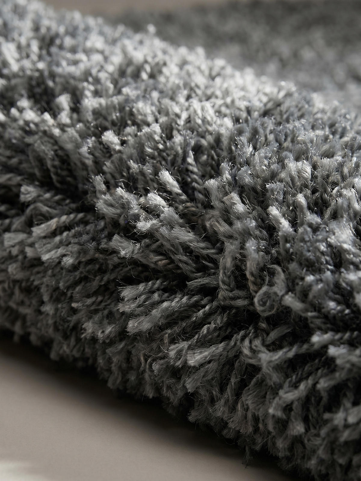 HOCHFLORTEPPICH SALZACH, einfarbig, aus Polypropylen, Hellgrau, 80 x 250 cm - Grau, Textil (80/250cm) - KADIMA DESIGN