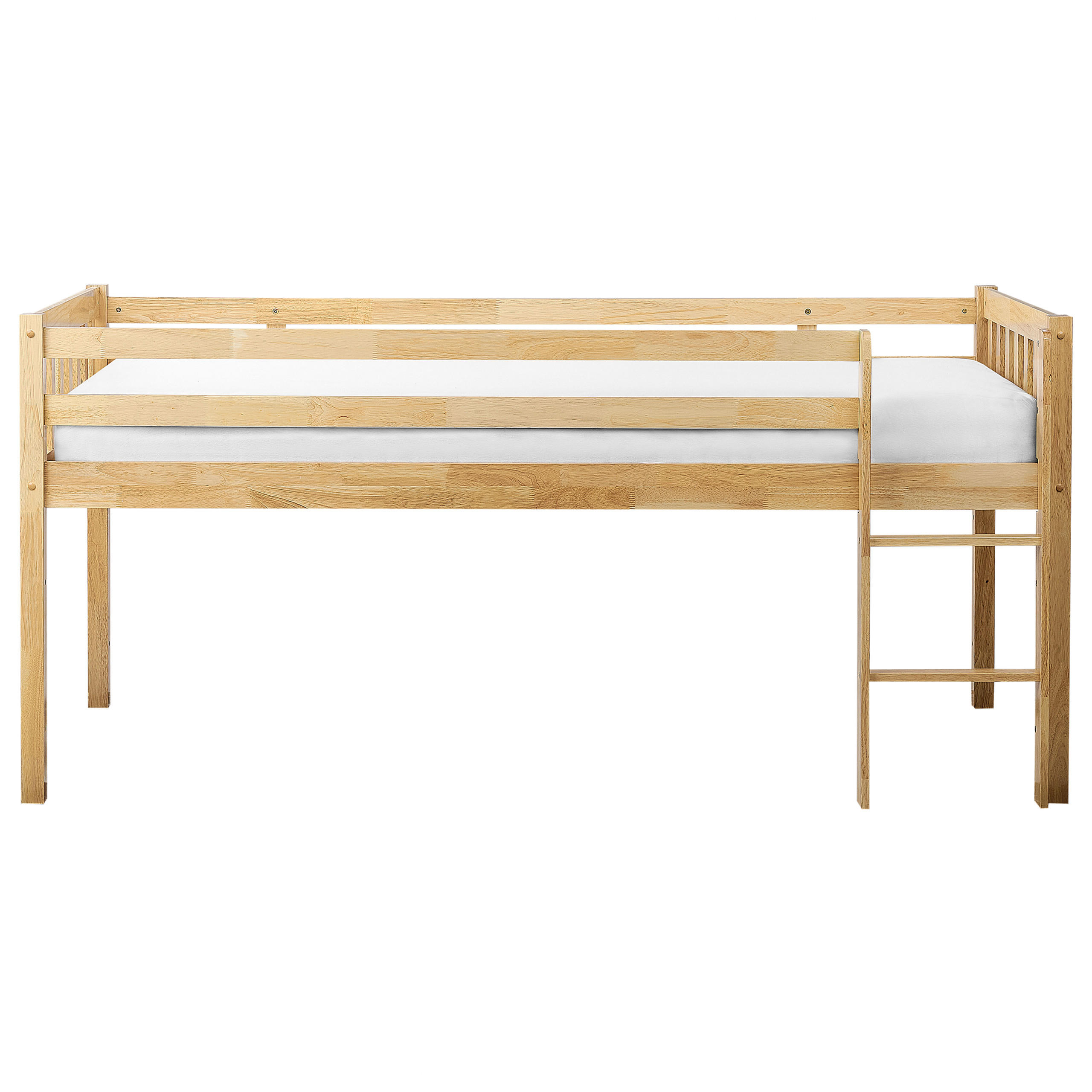 HALBHOCHBETT 90x200 cm Heller Holzfarbton Peipin - Hellbraun, Holz (90/200cm) - Beliani