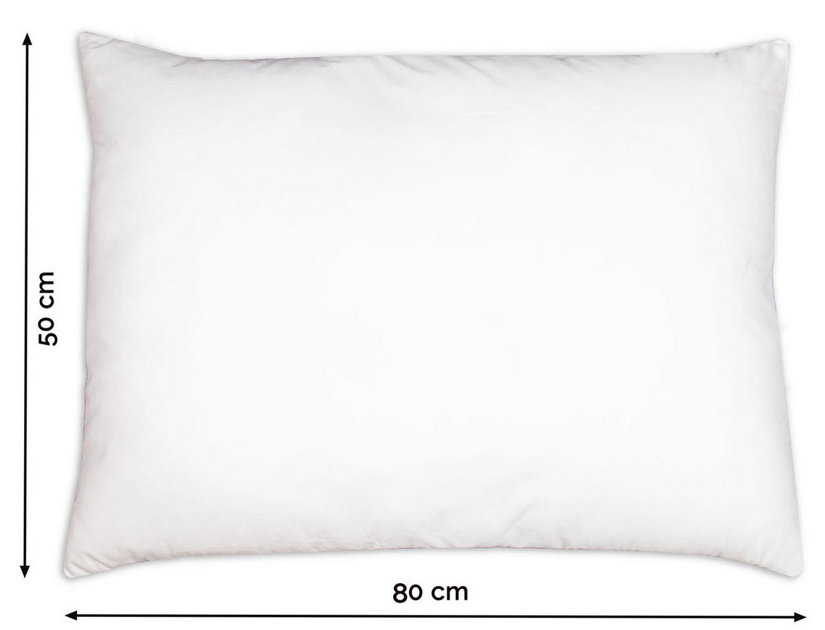 KISSEN, 50x80 cm, 100% Polyester, Weiß - Weiß, Textil (50/80cm) - Zollner