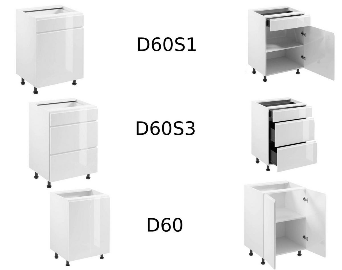 WINKELKÜCHE 320 cm x 200 x 320 cm - Aspen KA19-M320 - in Weiß/Hochglanz - Weiß Hochglanz, Holz (860/212/58cm)