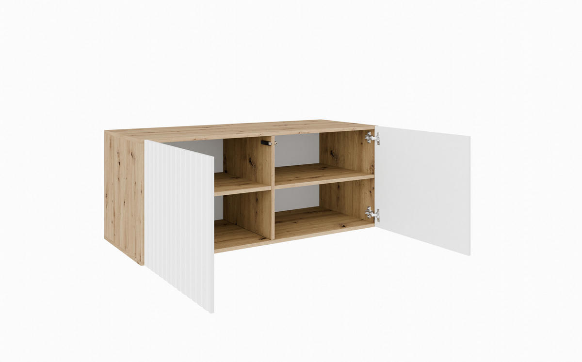 TV-SCHRANK MIO - Eiche Artisan/Weiß, Holzwerkstoff (100/41/40cm) - Meblini