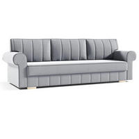 SCHLAFSOFA INES, Sofa mit Schlaffunktion und Bettkasten, Farbe: Grau, Veloursstoff - Grau, Textil (237/90/85cm) - Sepro Meble