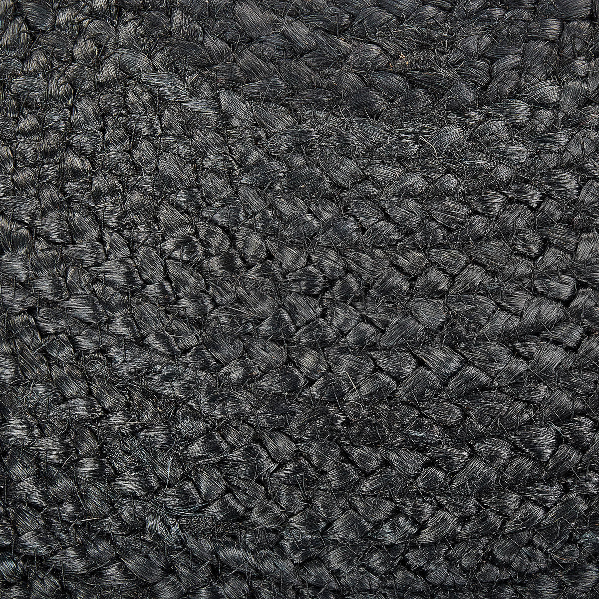 POUF Jute Schwarz Tifelt - Schwarz, Textil (50/20/50cm) - Beliani