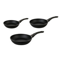 PFANNENSET Tomalin 24/26/28 cm - Schwarz, Kunststoff/Metall - Mulex